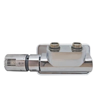 Kriss Twin Valve set with room thermostat angular flow left - 1/2"