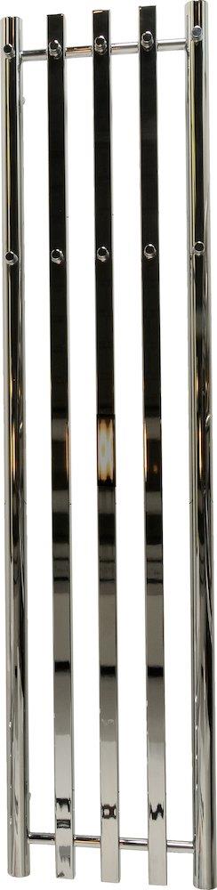 Kriss Zenit Towel Warmer - 340 x 1420 mm, Chrome, Vertical Square Tubes, 5