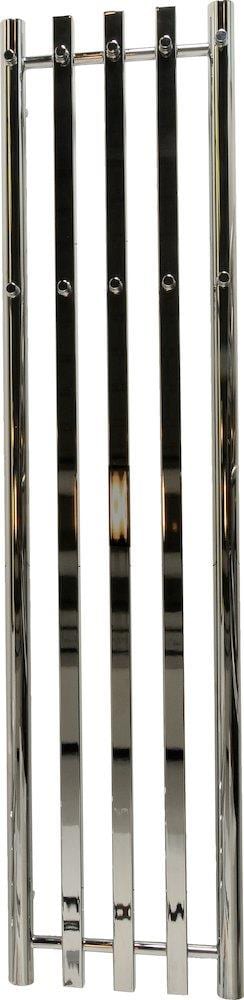 Kriss Zenit Towel Warmer - 340 x 1420 mm, Chrome, Vertical Square Tubes, 5