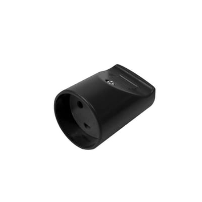 L-Team Extension Connector black - Round straight, without earth