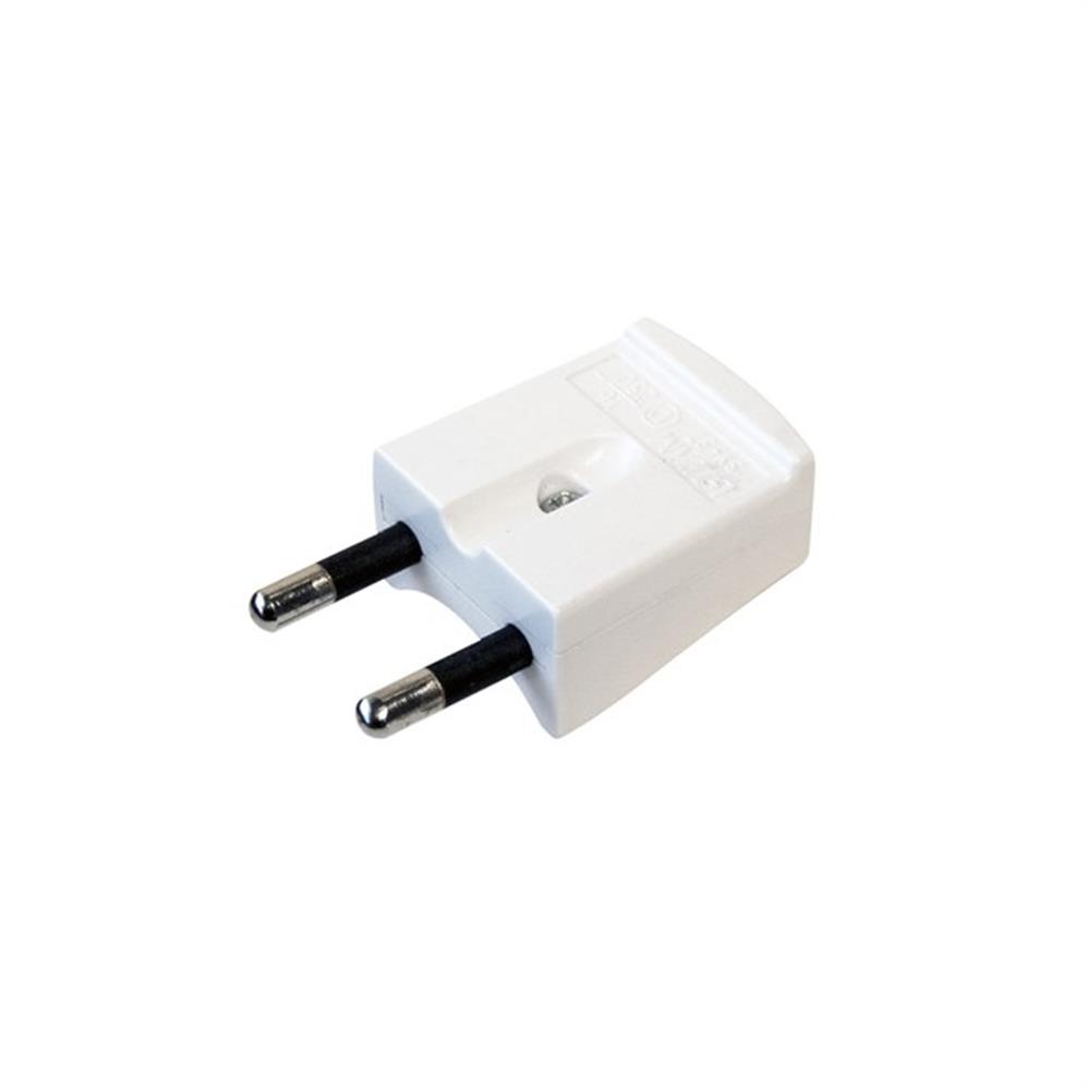 L-Team Plug white - Flat straight, without earth