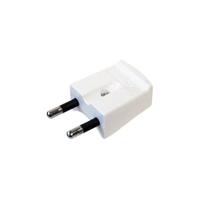 L-Team Plug white - Flat straight, without earth