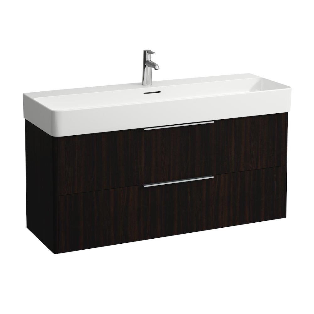 LAUFEN BASE Base cabinet dark elm - 530mm, 1180mm, 390mm, Elm, 2 drawers, Yes