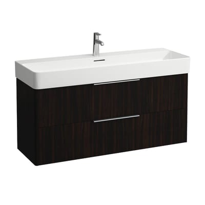 LAUFEN BASE Base cabinet dark elm - 530mm, 1180mm, 390mm, Elm, 2 drawers, Yes