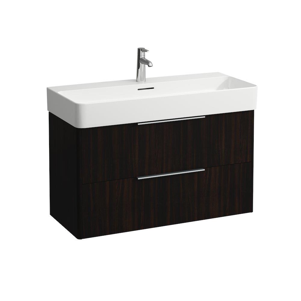 LAUFEN BASE Base Cabinet Dark Elm - 530x930x390mm, Elm, 2 Drawers, with Grip
