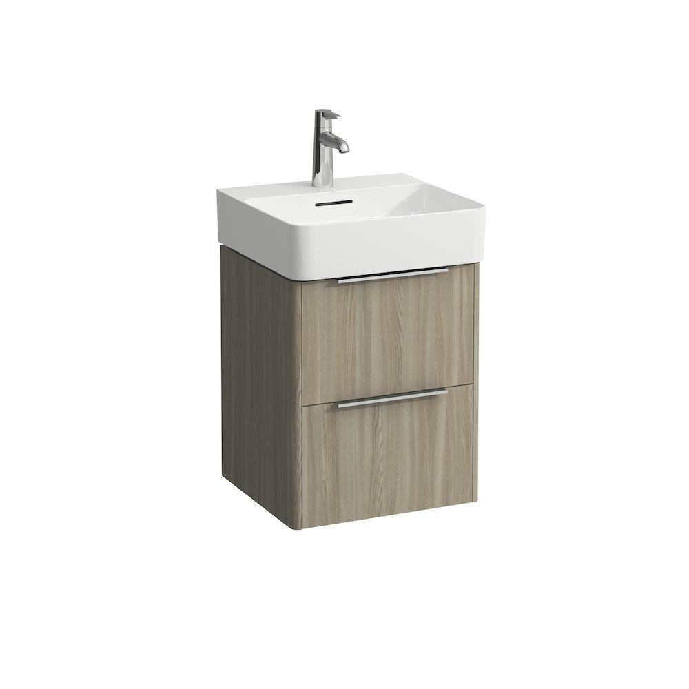 LAUFEN BASE Base Cabinet Light Elm 530x435x390mm 2 Drawers with Handle