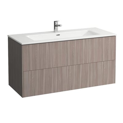 LAUFEN BASE Furniture Package Light Elm - 1200 x 610 x 500 mm, 2 Drawers, 1 Basin