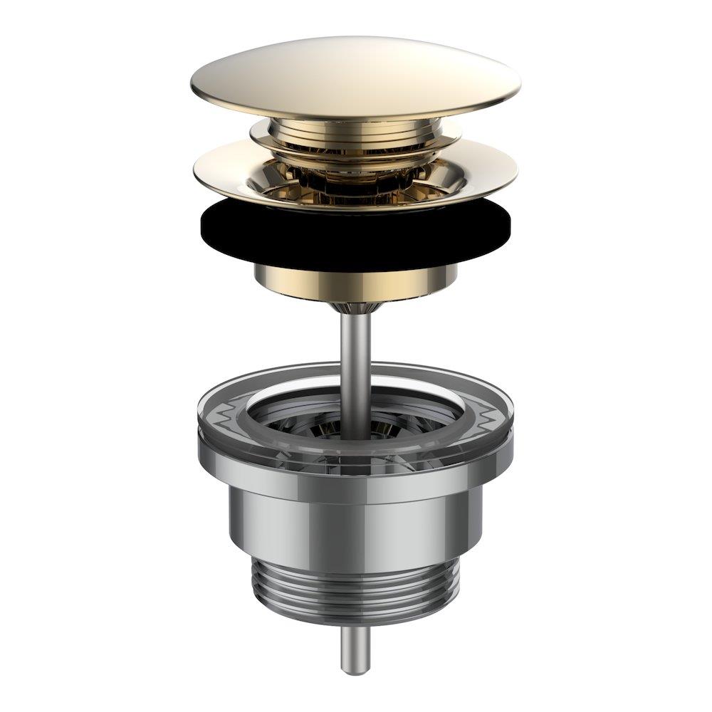 LAUFEN Bottom Valve - 63mm, 1 1/4", Push-open, Gold