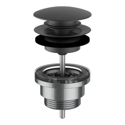 LAUFEN Push-Open Bottom Valve 63mm 1 1/4" Matte Black