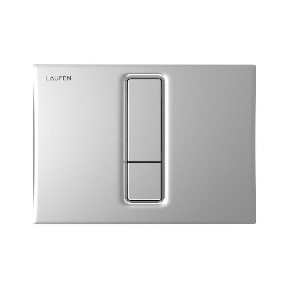LAUFEN LIS Operating Plate Front Matte Chrome Dual-Flush Mechanical