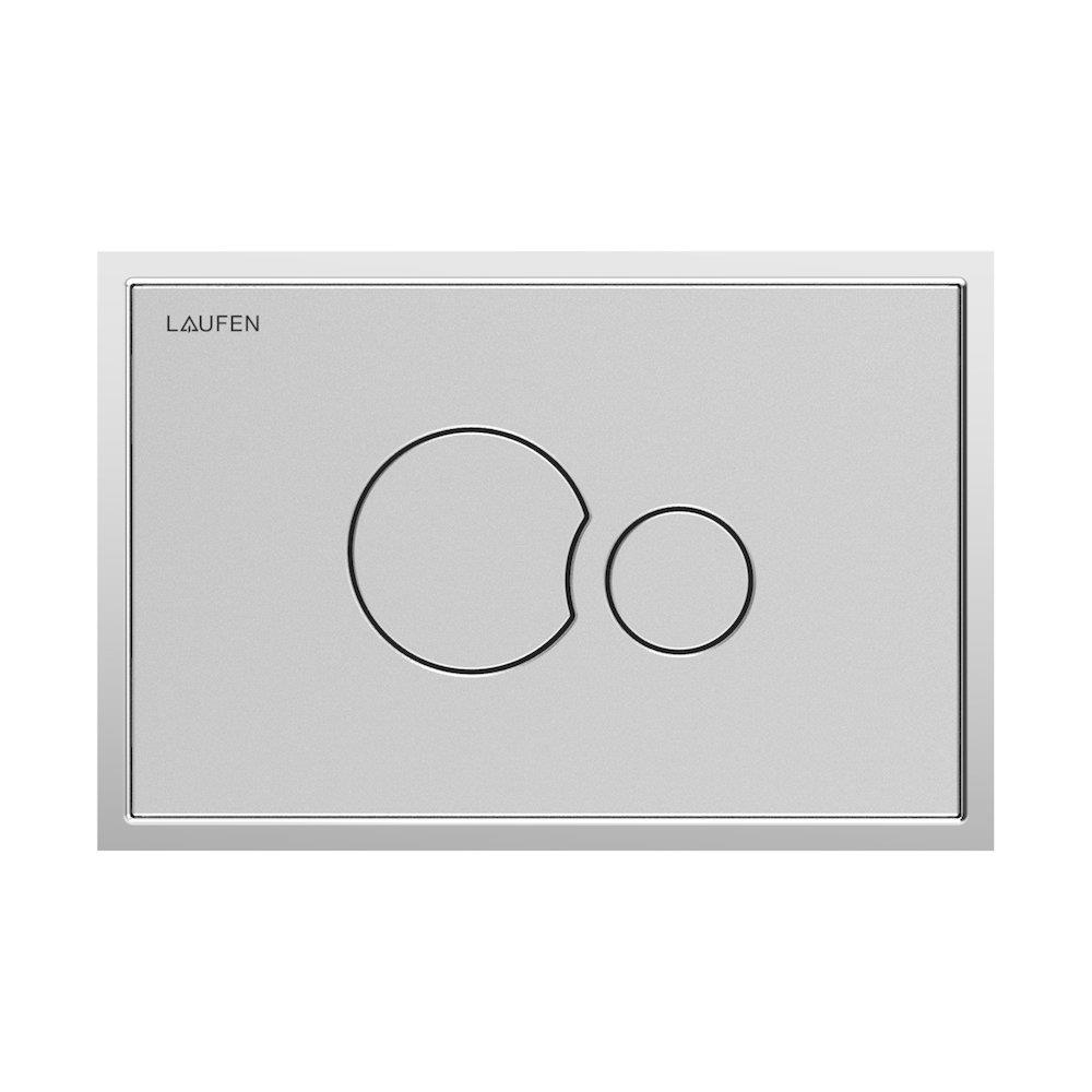 LAUFEN LIS Dual-Flush Actuator Plate - Matte Chrome