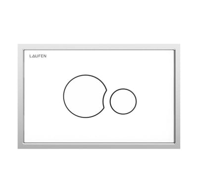 LAUFEN LIS Operating Plate — Front, White, Dual-Flush, Mechanical