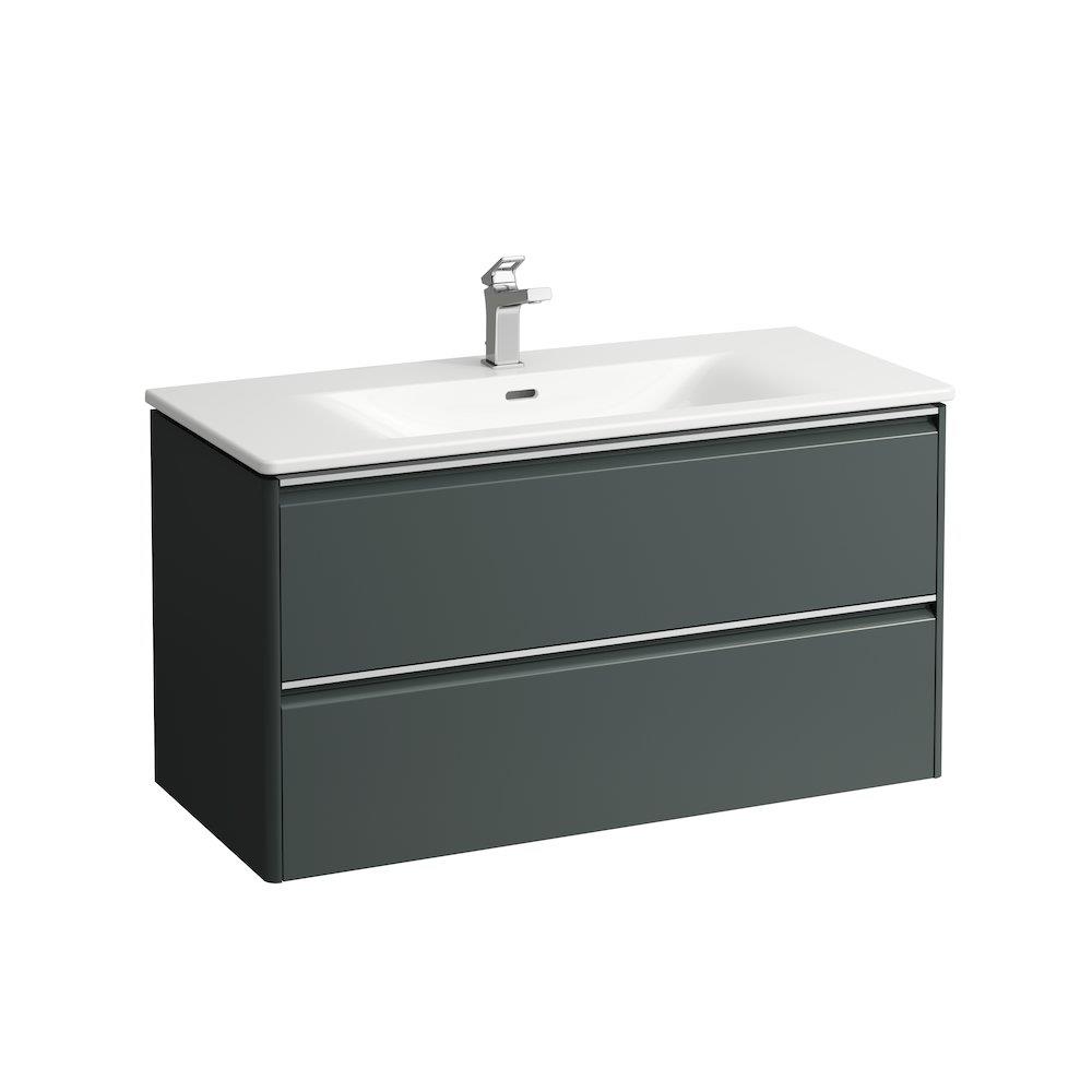 LAUFEN PALACE Furniture package traffic grey - 1000mm foil grey, 2 drawers, 1 basin