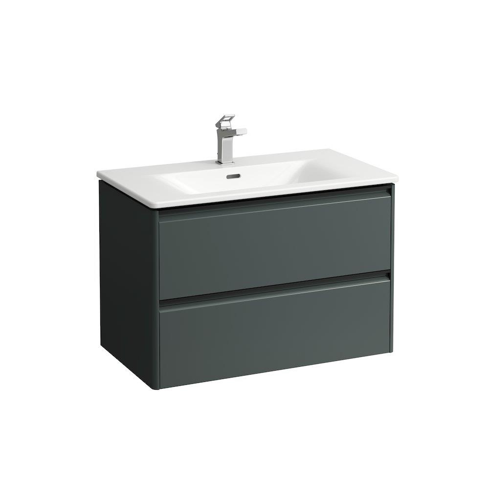 LAUFEN PALACE Furniture Package Traffic Grey - Foil 800x545x450 mm, 2 Drawers, 1 Basin