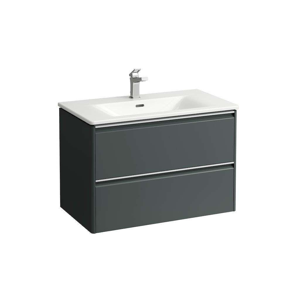 LAUFEN PALACE traffic-grey furniture package - foil, 800mm, assembled, 2 drawers