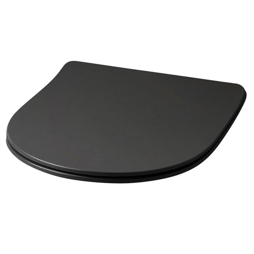 Lavabo Glomp Slim Toilet Seat with Lid - Matte Black, Soft-Close, Lift-Off