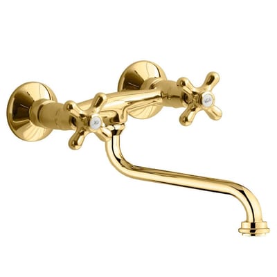 Lavabo Retro Bath faucet - brass, polished, 2 handles, spout included, No
