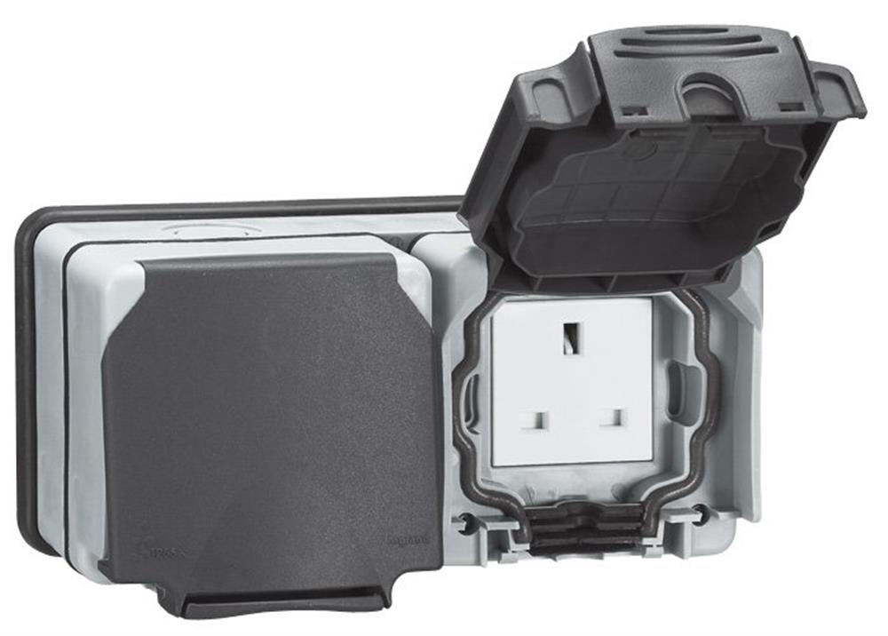 Legrand PLEXO Mosaic Base double - PLEXO, 2, 66, grey