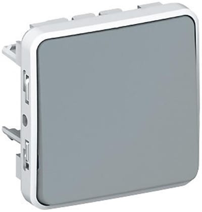 Legrand Plexo Two-Way Switch 10A - Plexo 55, 1, grey, 55
