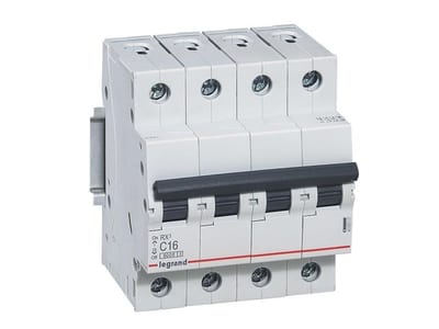 Legrand TX3 Circuit breaker - TX3, 63A, 4P, C