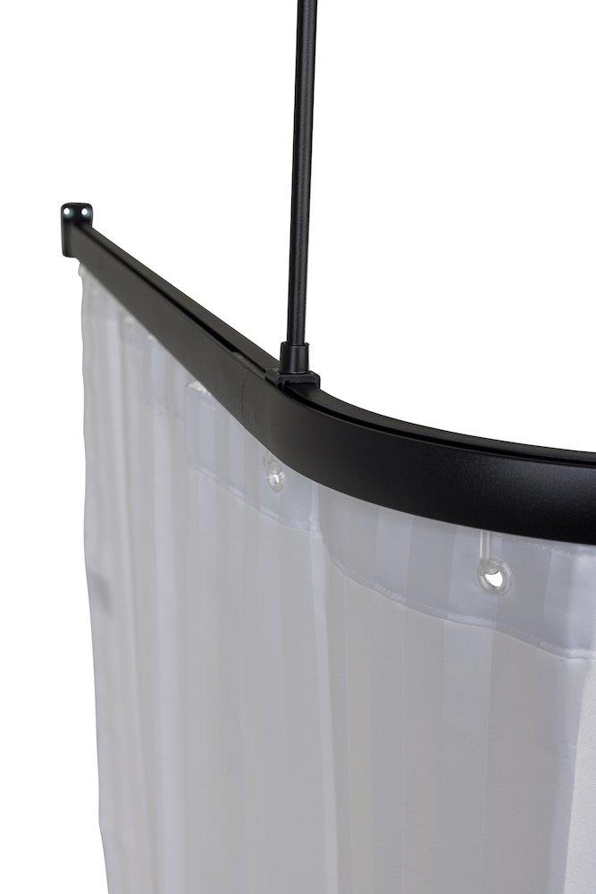 Leijma Stable Shower Curtain Rod 900 mm Matt Black