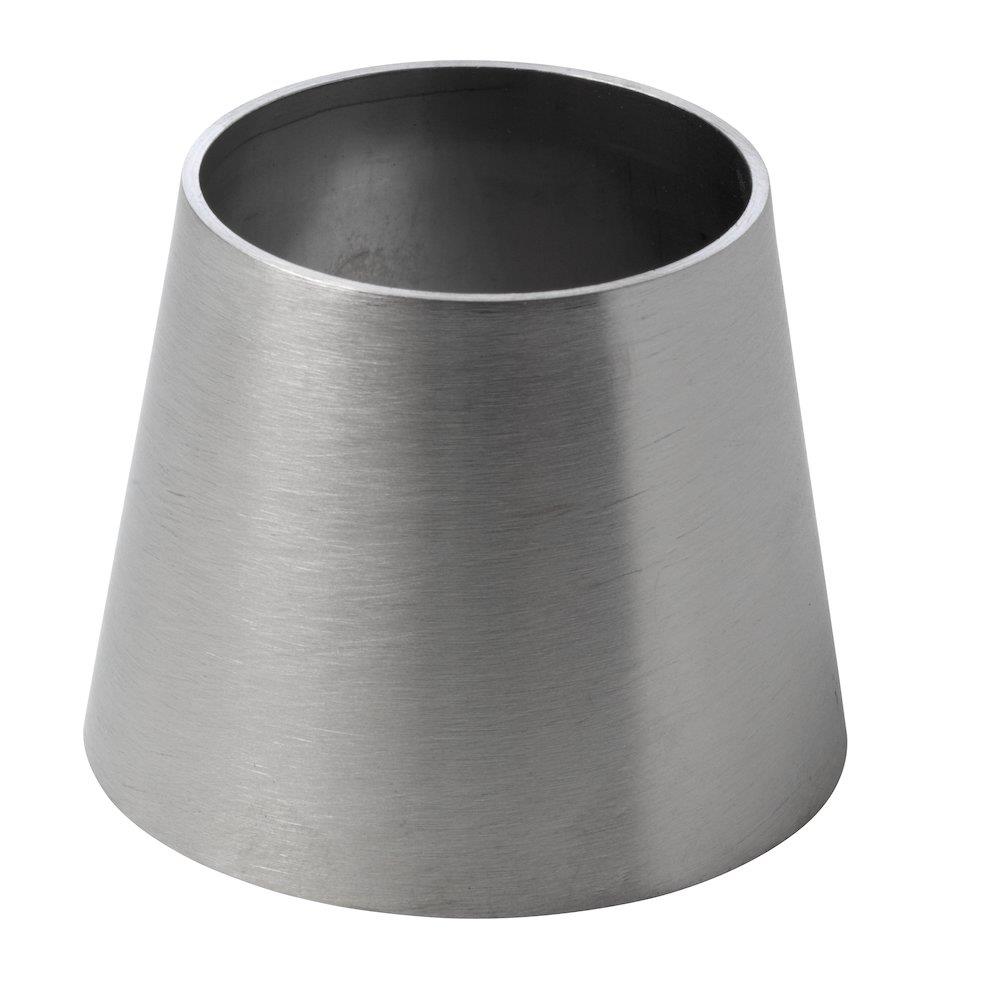Hygienic Weld Reducer, Concentric, Ø40 → Ø28 × 1.5 mm, 316L Matt