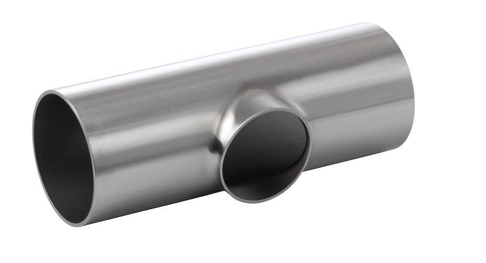 Hygienic Weld Tee, Ø100 × 2 mm, L 200 mm, 316L Matt
