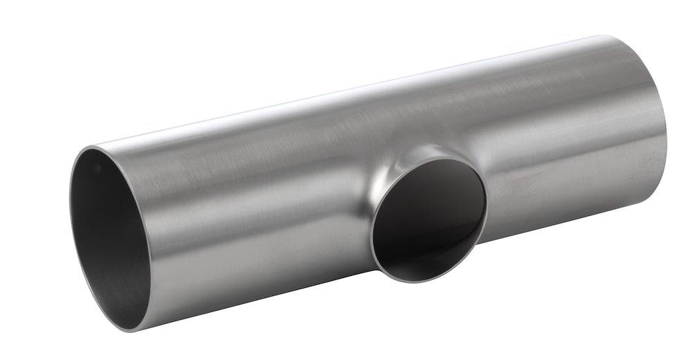 Hygienic Weld Reducing Tee, Ø35 × 1.5 mm, Branch Ø19 mm, L 110 mm, 316L Matt