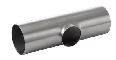 Hygienic Weld Reducing Tee, Ø70 × 2 mm, Branch Ø41 mm, L 160 mm, 316L Satin