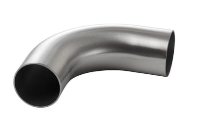 Hygienic Weld Bend 90°, Ø104 × 2 mm, R100, Long leg, 316L Matt