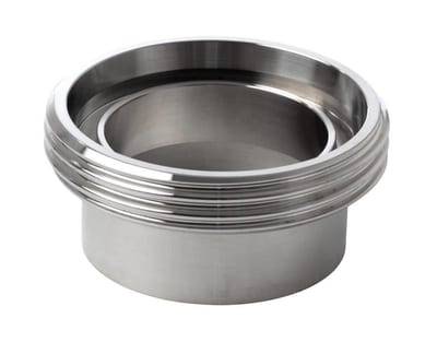 Hygienic Union Weld Male Part DIN 11851, Long, DN25, RD 52 x 1/6", 316L