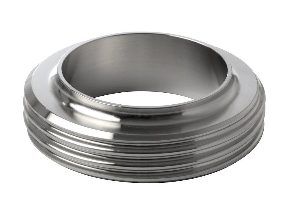 Hygienic Union Weld Male Part DIN 11851, Long, DN25, RD 52 x 1/6", 304