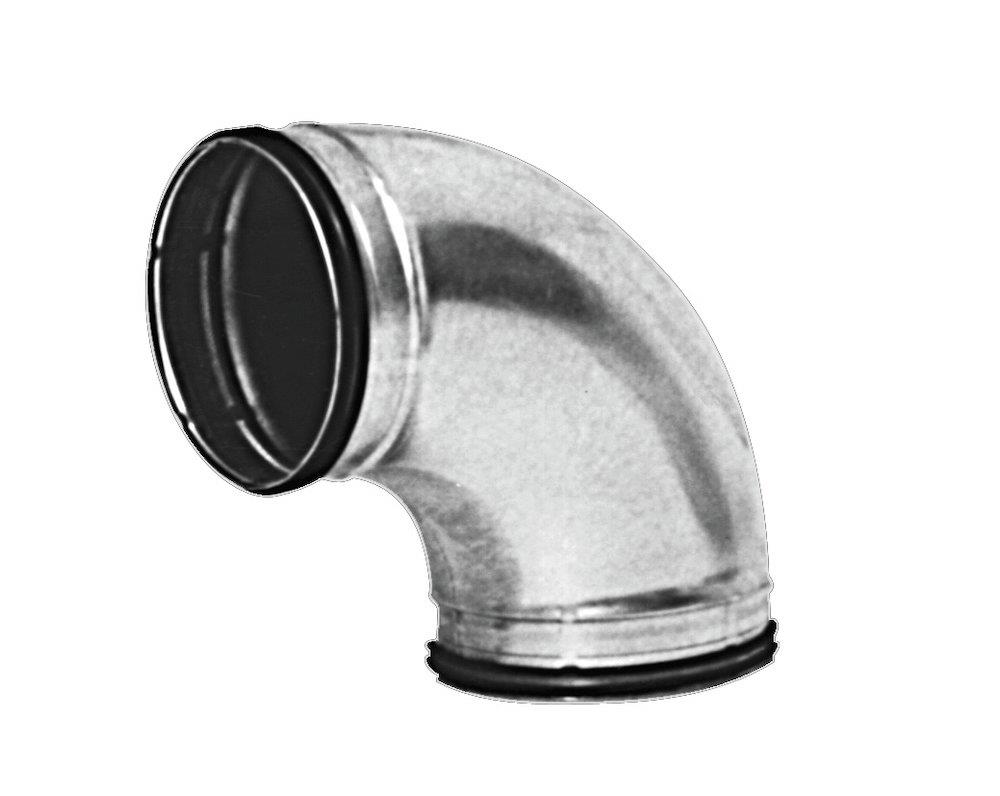 Lindab BU Bend nipple pressed - 90°, 80mm