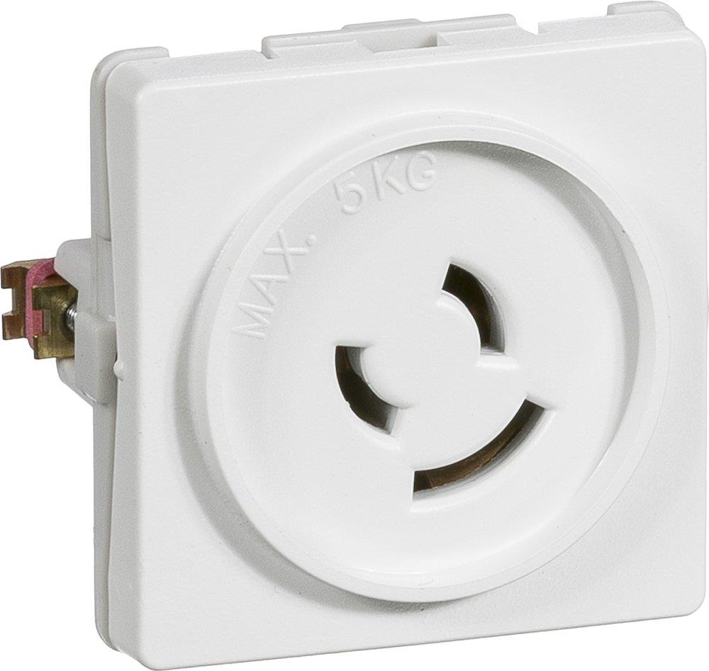 LK Fuga 50X50 Lamp socket - FUGA, 1, 2P + earth, white