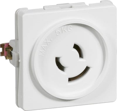 LK Fuga 50X50 Lamp socket - FUGA, 1, 2P + earth, white