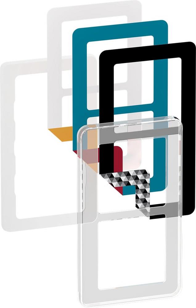 LK Fuga Design frame - Choice 68, 2 x 1, Transparent