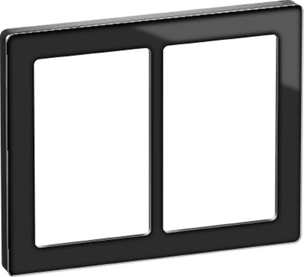 LK Fuga Design frame - Pure 66 Glas, 2 x 1,5, black