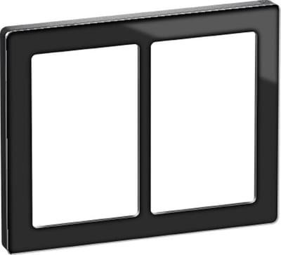 LK Fuga Design frame - Pure 66 Glas, 2 x 1,5, black