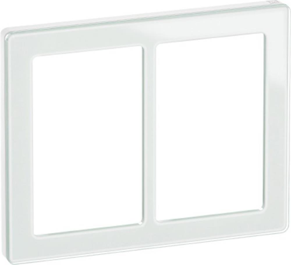 LK Fuga Design frame - Pure 66 Glas, 2 x 1,5, white