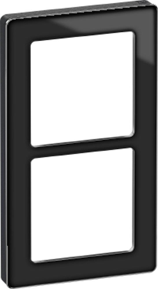 LK Fuga Design frame - Pure 66 Glas, 2 x 1, black