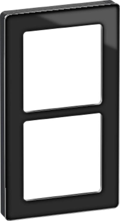 LK Fuga Design frame - Pure 66 Glas, 2 x 1, black