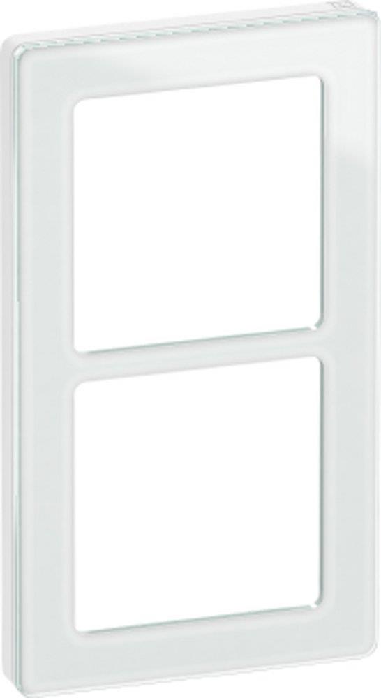 LK Fuga Design frame - Pure 66 Glas, 2 x 1, white