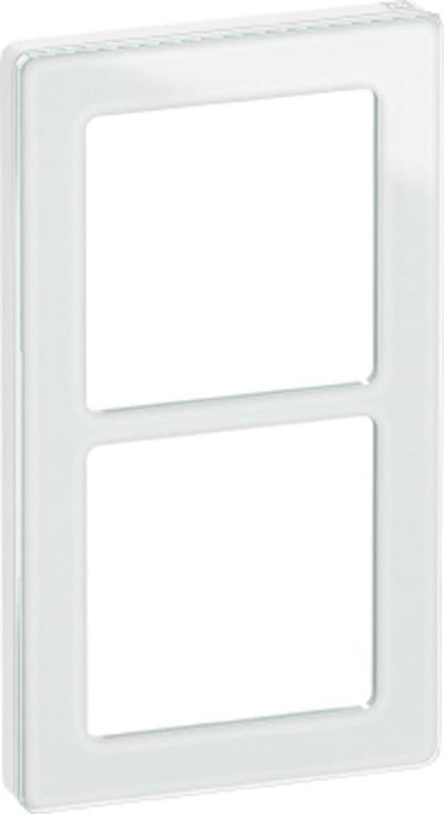 LK Fuga Design frame - Pure 66 Glas, 2 x 1, white