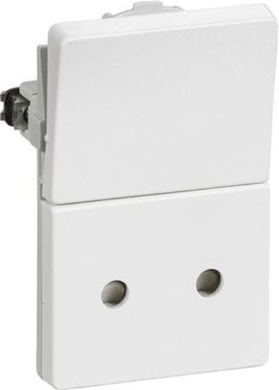 LK Fuga Socket with switch - Fuga, 1,5, without earth, white