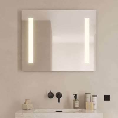 Loevschall Godhavn Mirror - 650mm, 800mm, 35mm, Square, Yes, Both sides