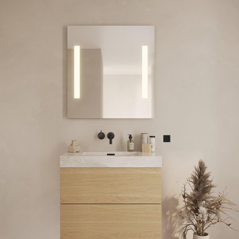 Loevschall Godhavn Mirror - 850mm, 800mm, 35mm, Square, Yes, Both sides