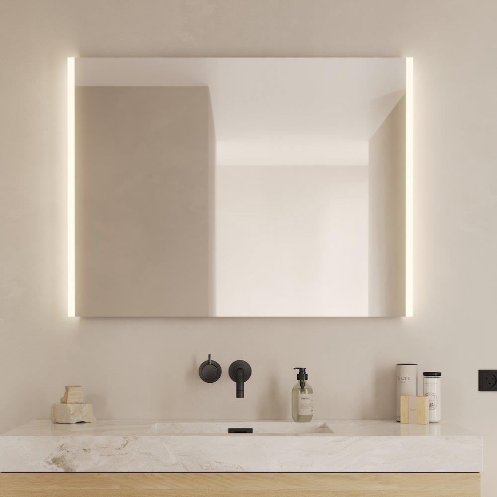 Loevschall Lago Mirror - 750mm, 1000mm, 38mm, Square, Yes, Behind