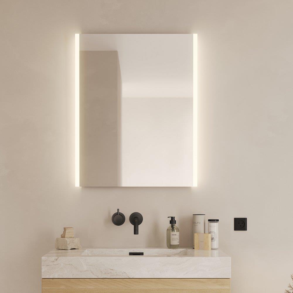Loevschall Lago Mirror - 750mm, 600mm, 38mm, Square, Yes, Behind