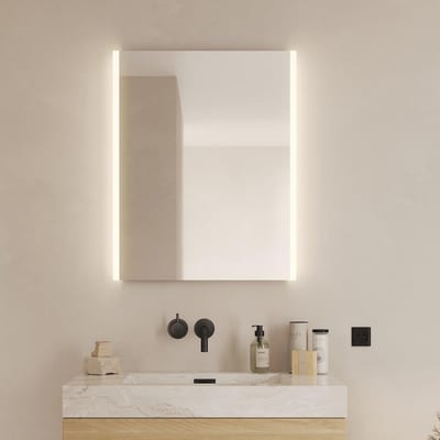 Loevschall Lago Mirror - 750mm, 600mm, 38mm, Square, Yes, Behind