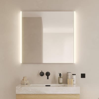 Loevschall Lago Mirror - 750mm, 800mm, 38mm, Square, Yes, Behind